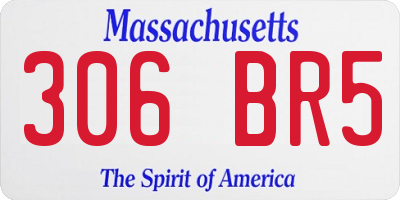 MA license plate 306BR5