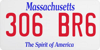 MA license plate 306BR6