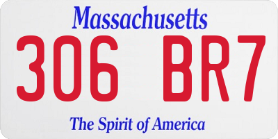 MA license plate 306BR7