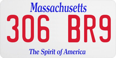 MA license plate 306BR9