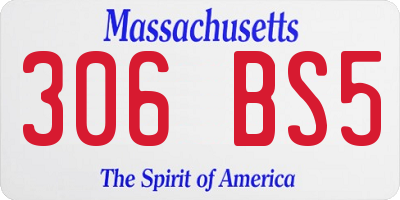 MA license plate 306BS5