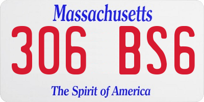 MA license plate 306BS6