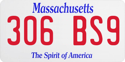 MA license plate 306BS9
