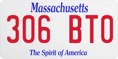 MA license plate 306BT0