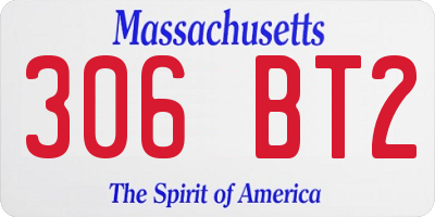 MA license plate 306BT2