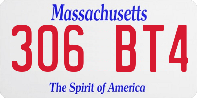 MA license plate 306BT4