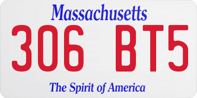 MA license plate 306BT5