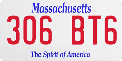MA license plate 306BT6