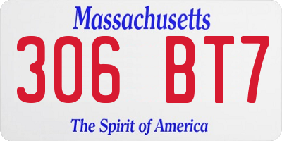 MA license plate 306BT7