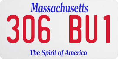 MA license plate 306BU1