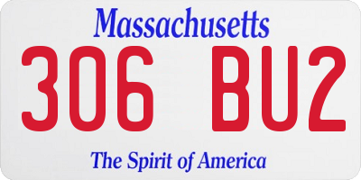 MA license plate 306BU2