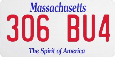 MA license plate 306BU4