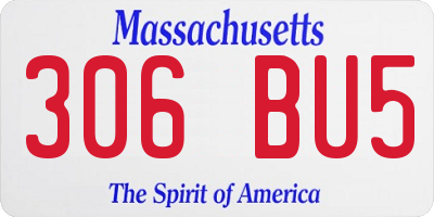 MA license plate 306BU5