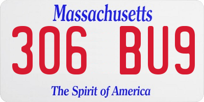 MA license plate 306BU9