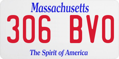 MA license plate 306BV0