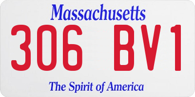 MA license plate 306BV1