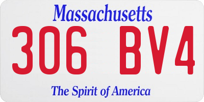 MA license plate 306BV4