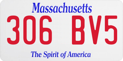 MA license plate 306BV5