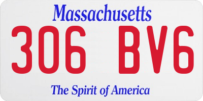 MA license plate 306BV6