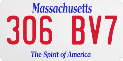 MA license plate 306BV7