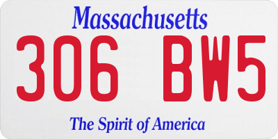MA license plate 306BW5