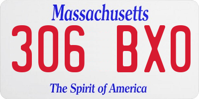 MA license plate 306BX0