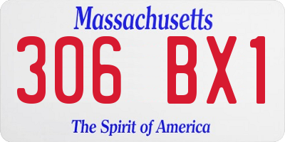 MA license plate 306BX1