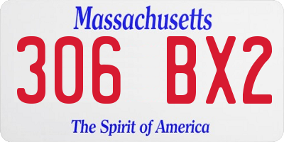 MA license plate 306BX2