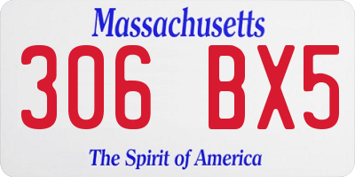 MA license plate 306BX5