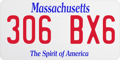 MA license plate 306BX6