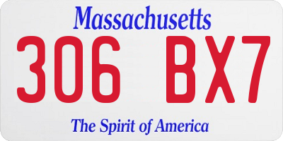 MA license plate 306BX7