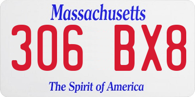 MA license plate 306BX8