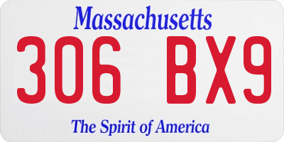 MA license plate 306BX9