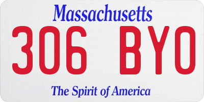 MA license plate 306BY0
