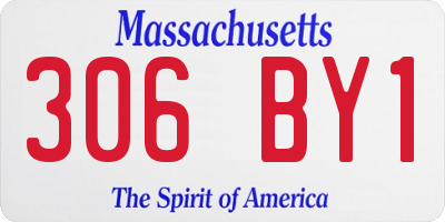MA license plate 306BY1