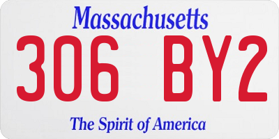 MA license plate 306BY2