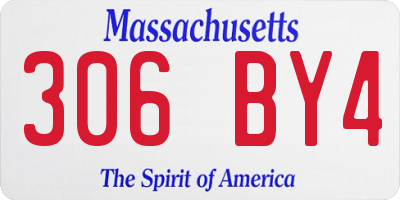 MA license plate 306BY4