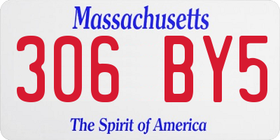 MA license plate 306BY5