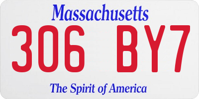 MA license plate 306BY7