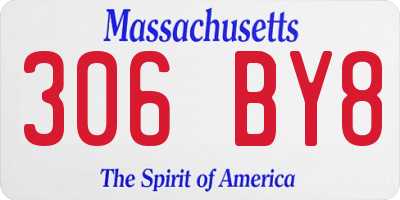 MA license plate 306BY8