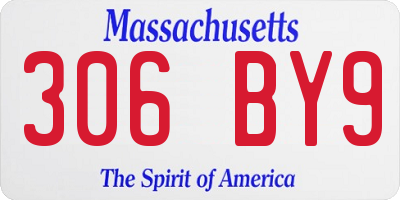 MA license plate 306BY9