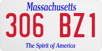 MA license plate 306BZ1
