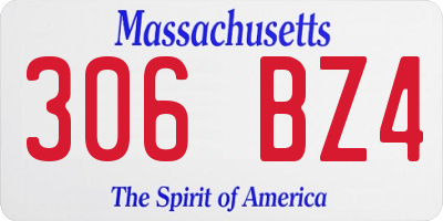 MA license plate 306BZ4