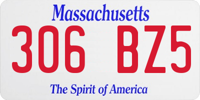 MA license plate 306BZ5