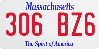 MA license plate 306BZ6