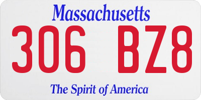 MA license plate 306BZ8