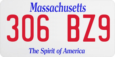 MA license plate 306BZ9