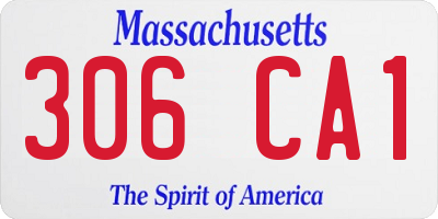 MA license plate 306CA1