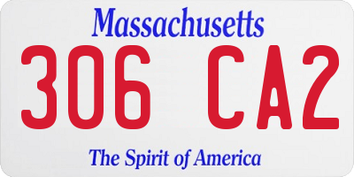 MA license plate 306CA2
