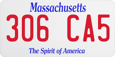 MA license plate 306CA5